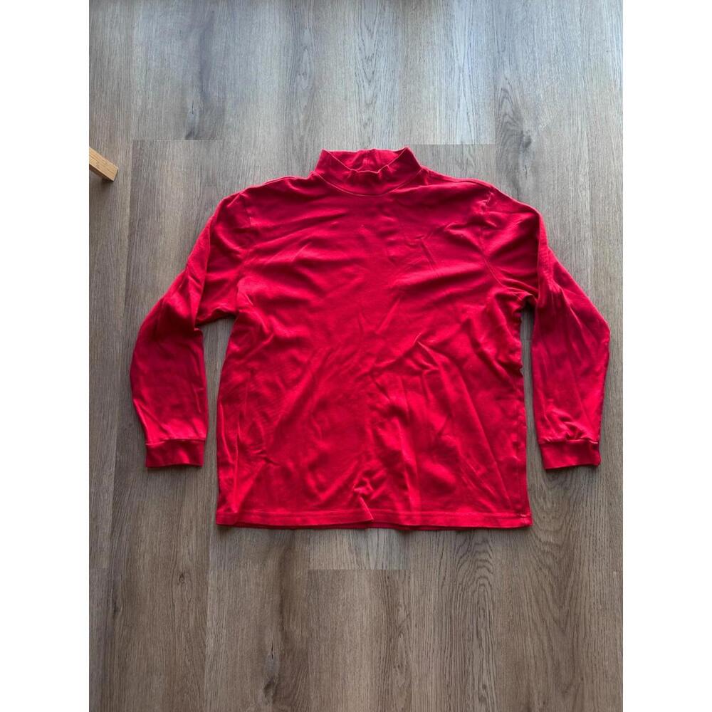 Club Room Men's Mock Turtle Neck Long Sleeve Shirt 100% Cotton Size XL